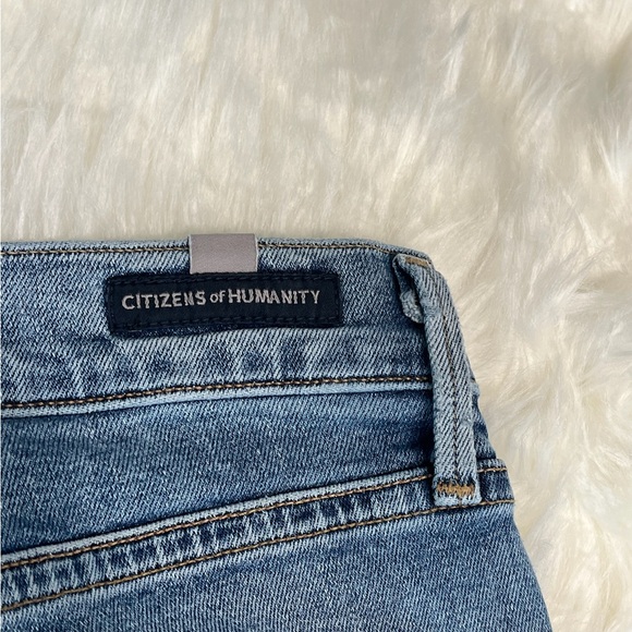 Citizens of Humanity Rocket Crop High Rise Skinny Distressed Denim Size 29 CB 56 - Picture 9 of 12